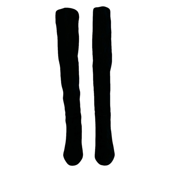 STUART WEITZMAN 5050 YULIANA 60MM BLACK SUEDE LEATHER STRETCH KNEE HIGH BOOTS - Picture 9 of 15